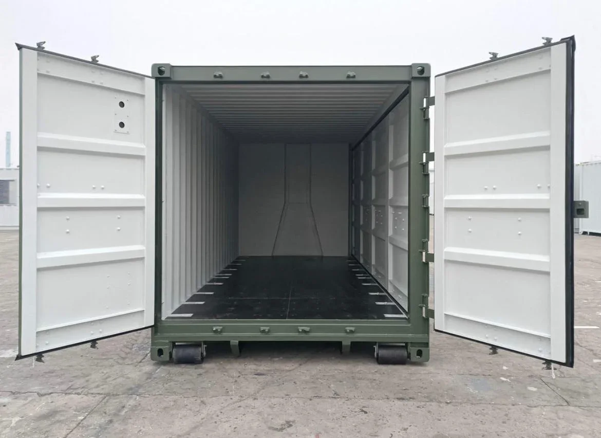 Neuer 20-Fuß-Container mit seitlicher Öffnung, dunkelgrün