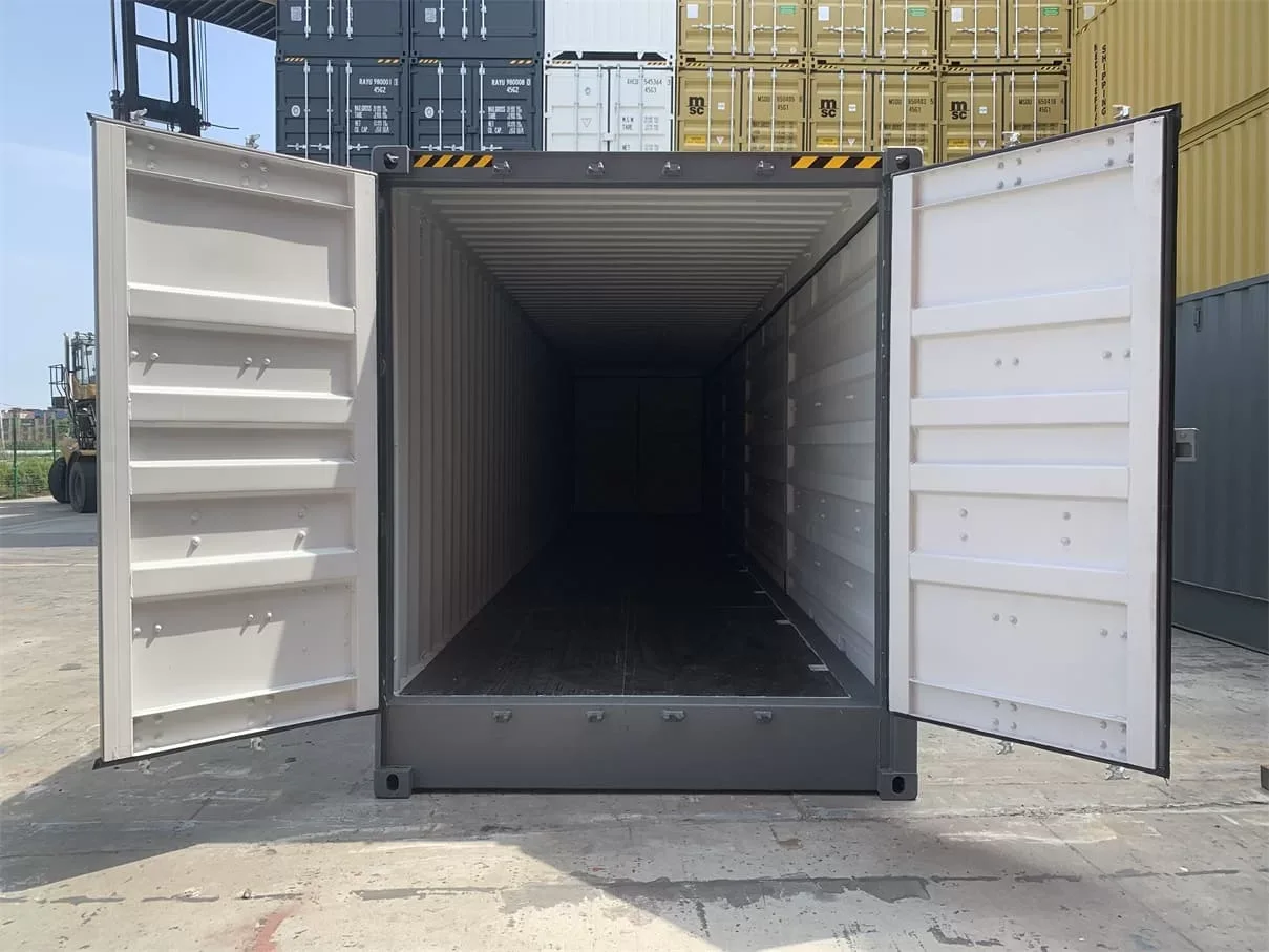 Neuer grauer 40-Fuß-High-Cube-Container mit Doppelseitentüren – Bild 4