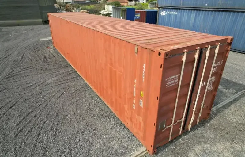 Gebrauchter roter 40-Fuß-High-Cube-Container