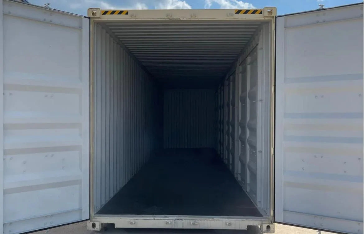 Neuer beigefarbener High-Cube-Container (40 Fuß) mit zwei Seitentüren – Bild 2