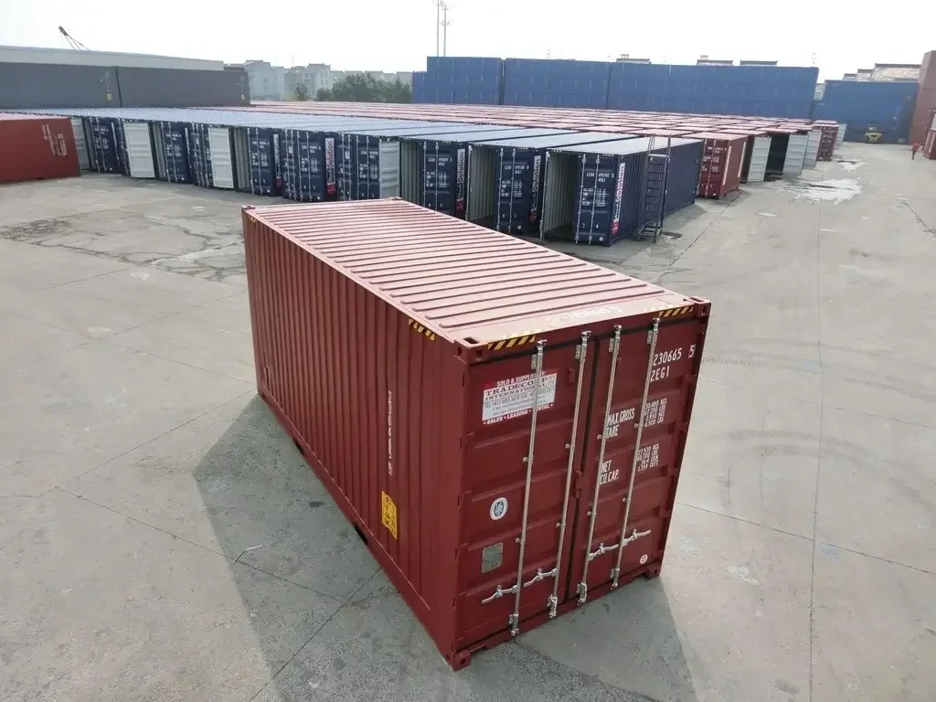 Neuer roter 20-Fuß-High-Cube-Umzugscontainer (Palettenbreite)