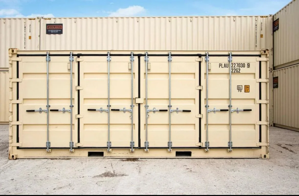 Neuer beigefarbener 20-Fuß-Container mit seitlicher Öffnung – Bild 2