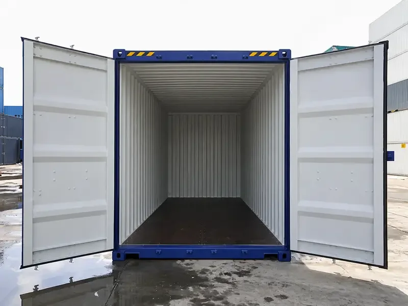 Neuer 20-Fuß-High-Cube-Container, blau – Bild 3