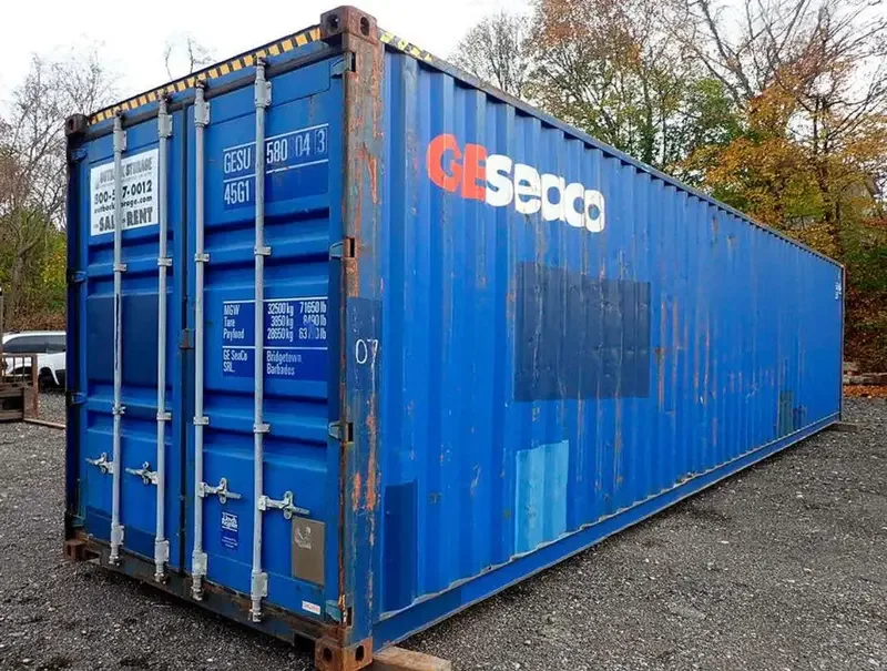 Gebrauchter 45-Fuß-High-Cube-Seecontainer (blau) – Bild 3