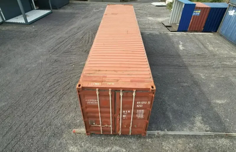 Gebrauchter roter 40-Fuß-High-Cube-Container – Bild 3